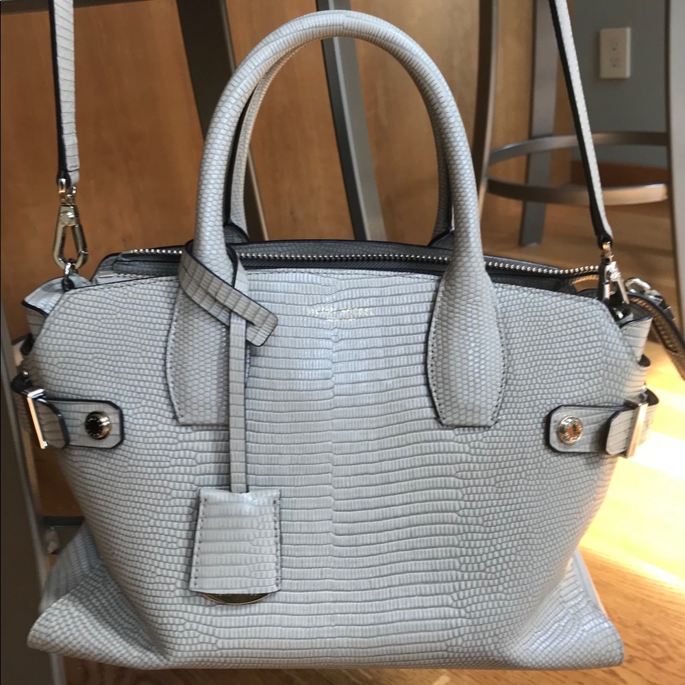 Henri Bendel Carlyle large snake skin purse
